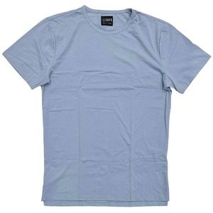 Cuts Clothing Men's Split Hem Crew Neck Signature Slim Fit Tee T-Shirt in Mirage